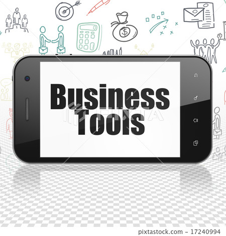 Finance concept: Business Tools on Smartphone display 17240994