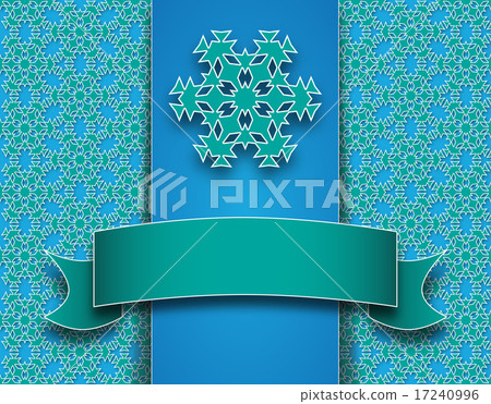 winter background with space for text with ribbon 17240996