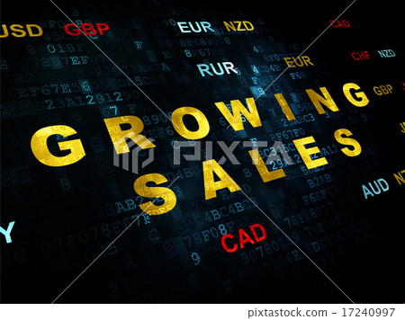 Finance concept: Growing Sales on Digital background 17240997
