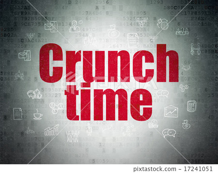 Business concept: Crunch Time on Digital Paper background Business concept: Crunch Time on Digital Paper background 17241051
