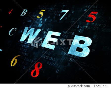 Web design concept: Web on Digital background - Stock Illustration ...