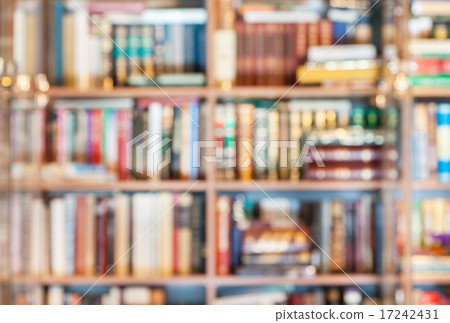 defocused background from books in library 17242431