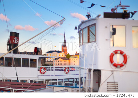Traditional ferry steamer in Gamla stan, Stockholm, Sweden. Traditional ferry steamer in Gamla stan, Stockholm, Sweden. 17243475