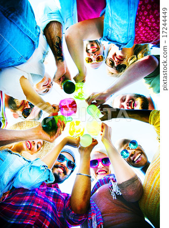 Beach Cheers Celebration Friendship Summer Fun Concept 17244449