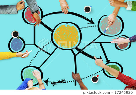 Connection Global Communications Corporate Networking Concept Connection Global Communications Corporate Networking Concept 17245920