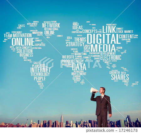 Digital Media Online Social Networking Communication Concept 17246178