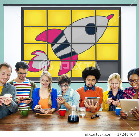 Startup Technology Growth Success Game Puzzle Concept Startup Technology Growth Success Game Puzzle Concept 17246407