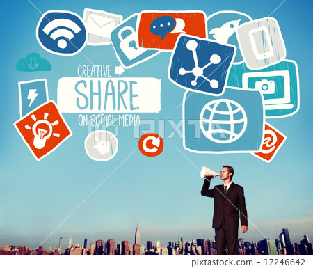 Creative Share Social Media Social Network Internet Online Conce Creative Share Social Media Social Network Internet Online Conce 17246642