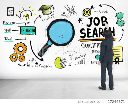 Businessman writing Job Search Application Qualification Concept Businessman writing Job Search Application Qualification Concept 17246871