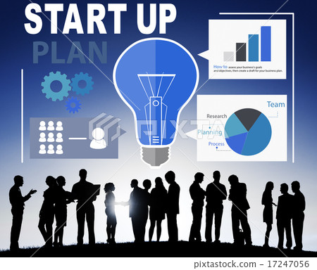 Startup Goals Growth Success Plan Business Concept 17247056