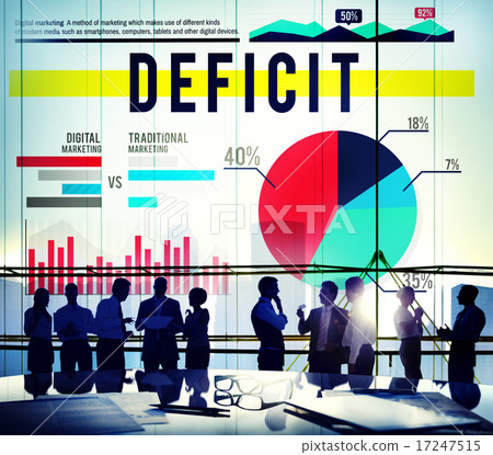 Deficit Problem Crisis Finance Marketing Concept 17247515