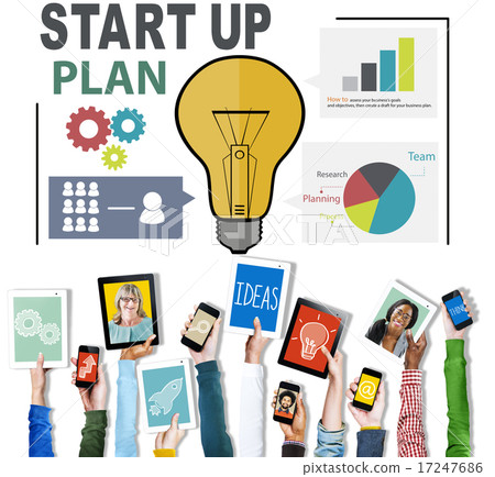 Startup Goals Growth Success Plan Business Concept 17247686