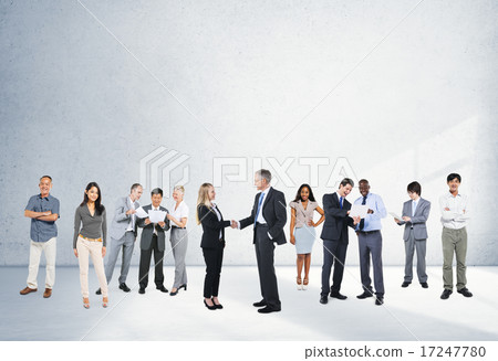 Business People Handshake Greeting Agreement Corporate Concept 17247780