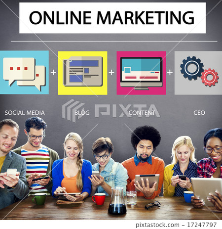 Online Marketing Strategy Branding Commerce Advertising Concept 17247797