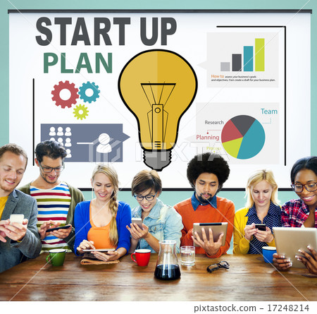 Startup Goals Growth Success Plan Business Concept 17248214