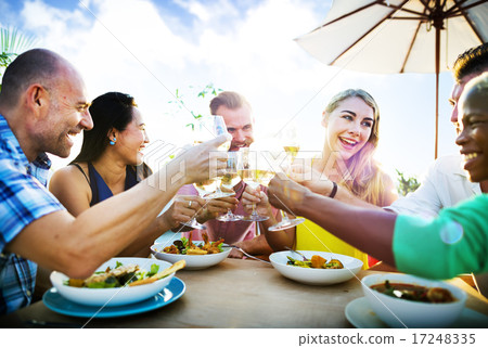 Diverse People Friends Hanging Out Drinking Concept 17248335