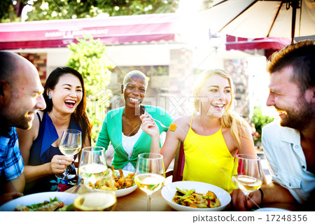 Diverse People Luncheon Outdoors Food Concept Diverse People Luncheon Outdoors Food Concept 17248356