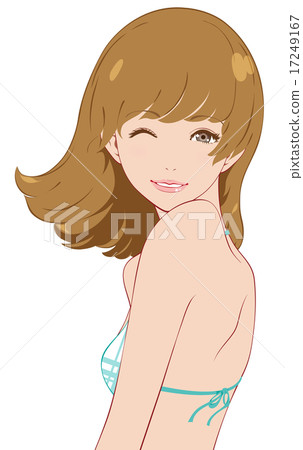 Women sunburn winking 17249167