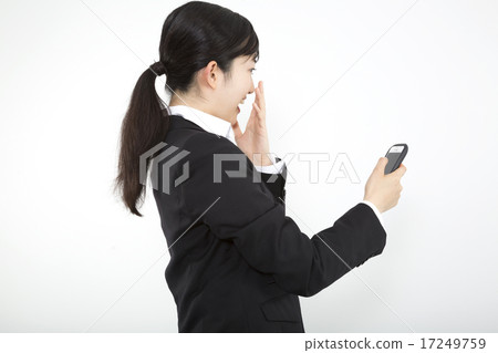商務女性白色向後巧妙地令人驚訝的配置文件 商務女性白色向後巧妙地令人驚訝的配置文件 17249759