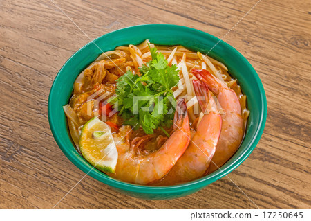  Shrimp Lacca Asia Noodles Curry of Malaysian dish prawns Laksa 17250645