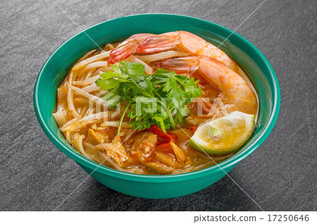  Shrimp Lacca Asia Noodles Curry of Malaysian dish prawns Laksa 17250646