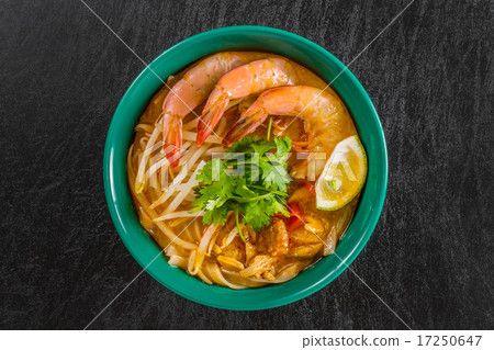  Shrimp Lacca Asia Noodles Curry of Malaysian dish prawns Laksa 17250647
