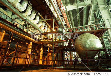 Industrial zone, Steel pipelines, valves and pumps 17251135