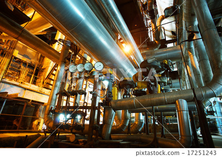 Industrial zone, Steel pipelines, valves and pumps 17251243