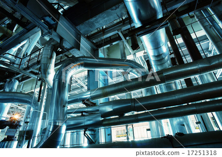 Industrial zone, Steel pipelines, valves and pumps Industrial zone, Steel pipelines, valves and pumps 17251318