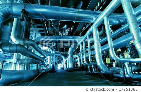 Industrial zone, Steel pipelines, valves and pumps 17251365