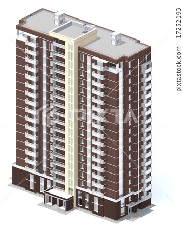 3d rendering of multi-storey residential building 17252193