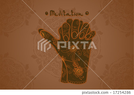 Element yoga Turtle mudra hands - Stock Illustration [17254286] - PIXTA