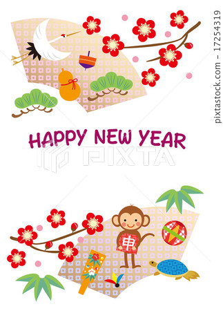 New year's card template & New Year's material New year's card template & New Year's material 17254319