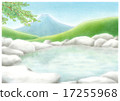 Hot Spring over Mt. Fuji (Spring / Summer) 17255968