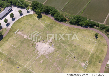Aerial photograph of Southwest Park soccer field in Matsumoto city, Nagano prefecture 17256279