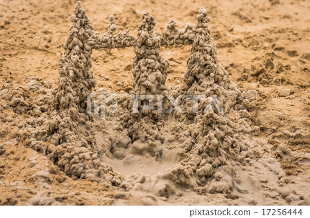 sand castle on the beach 17256444