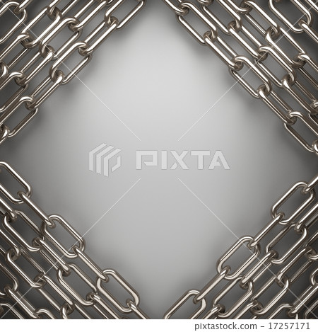 polished metal element on gray background 17257171