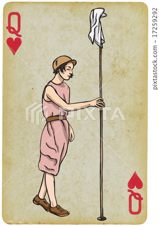Card - Vintage Golfer, an Woman. Freehand drawing. Card - Vintage Golfer, an Woman. Freehand drawing. 17259292