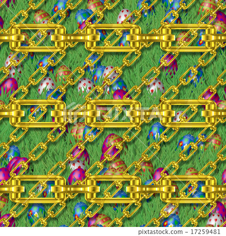 Iron chains with easter eggs seamless texture Iron chains with easter eggs seamless texture 17259481