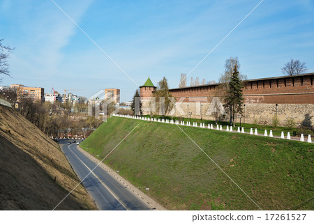 Street along the Kremlin in Nizhny Novgorod 17261527
