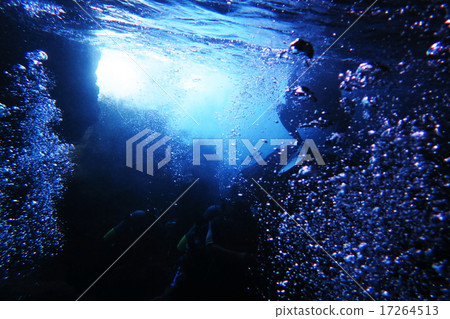 Blue cave and bubbles Blue cave and bubbles 17264513
