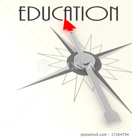 Compass with education word Compass with education word 17264794