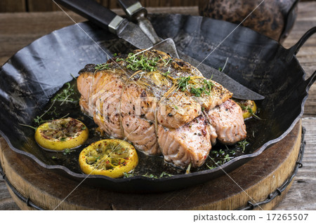 Salmon Filet in Frying Pan Salmon Filet in Frying Pan 17265507