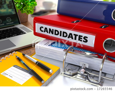 Red Ring Binder with Inscription Candidates. Red Ring Binder with Inscription Candidates. 17265546