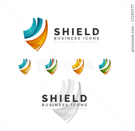 Set of protection shield logo concepts 17265577