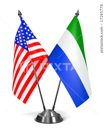 USA and Sierra Leone - Miniature Flags. 17265778