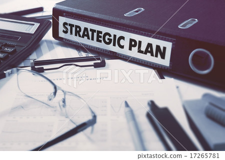 Ring Binder with inscription Strategic Plan. 17265781