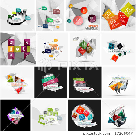 Set of abstract geometric infographic banner templates Set of abstract geometric infographic banner templates 17266047