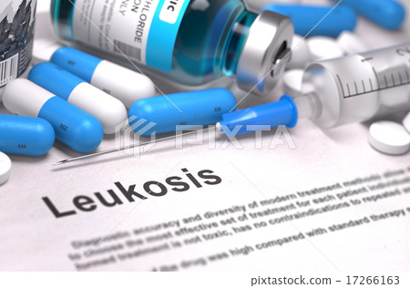 Leukosis Diagnosis. Medical Concept. Composition of Medicaments. 17266163