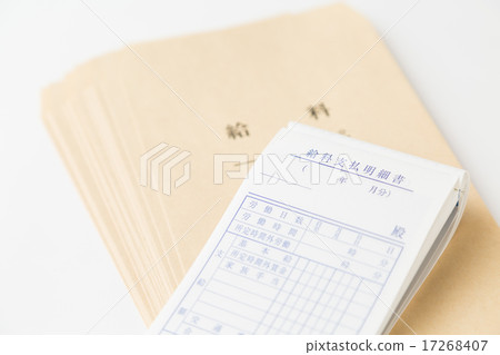 Salary bag and paycheck 17268407